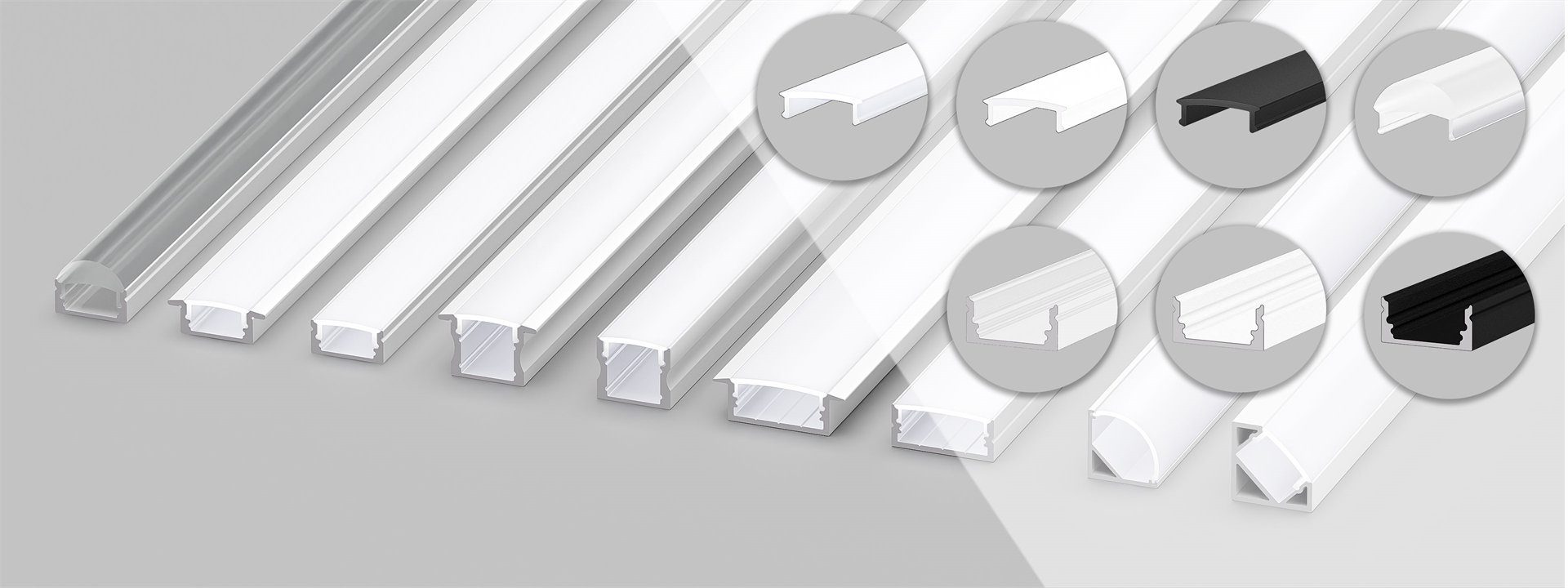 LEDLINEA aluminum profile cabinet linear lighting photo