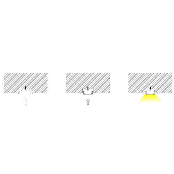 23×8mm Flanged Seamless LED Profile for Cabinet | AL005 - Image 3