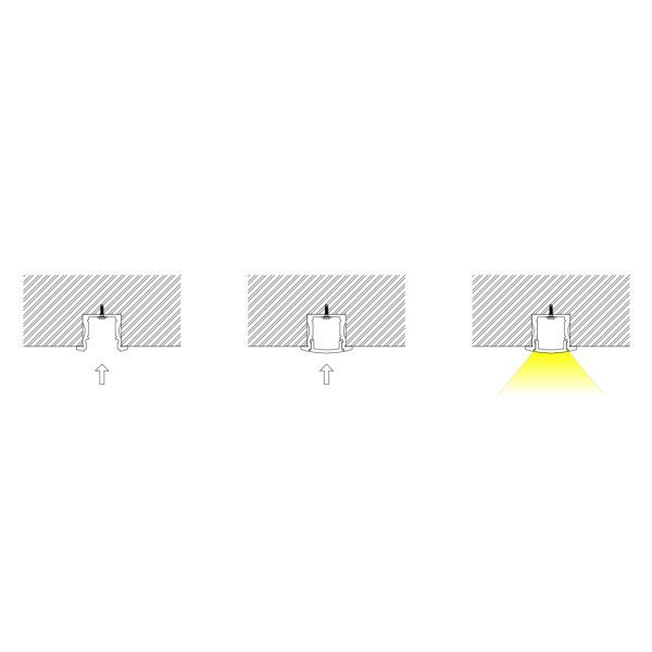 23×15mm Recessed LED Profile | AL012 - Image 3