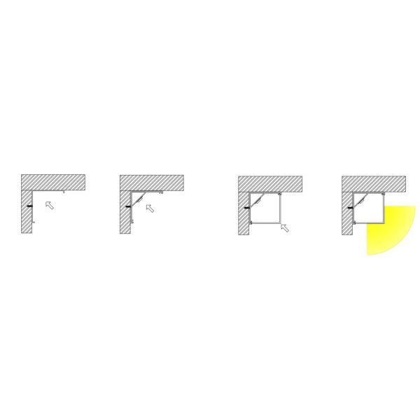 16×16mm Square Corner Profile | AL015 - Image 3
