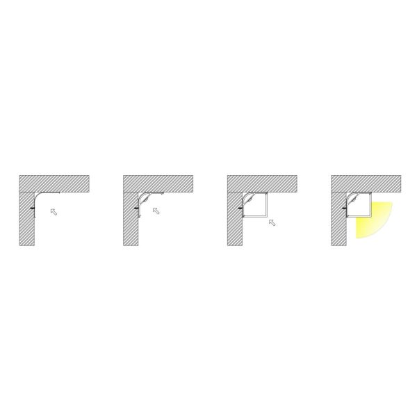30×30mm Large Square Corner Profile | AL019 - Image 3