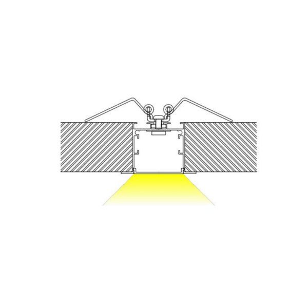 50×35mm Spring Clip Recessed Channel | AL034 - Image 3