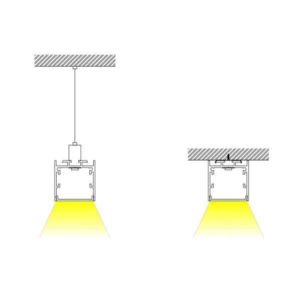 35×35mm Square Pendant/Surface Channel | AL035 - Image 3