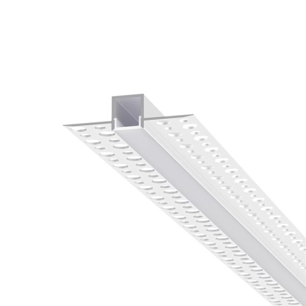 53×14mm narrow flush-mounted profile with flanged screw holes