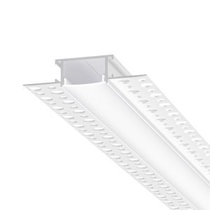 61.5×14mm plaster-in profile with flanged holes