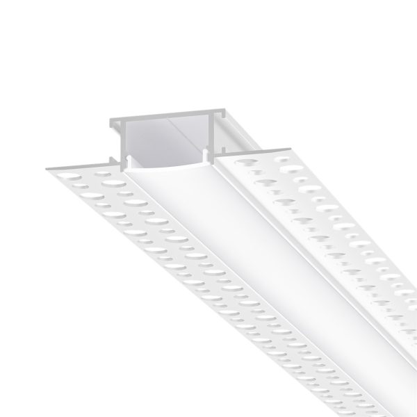 61.5×14mm plaster-in profile with flanged holes