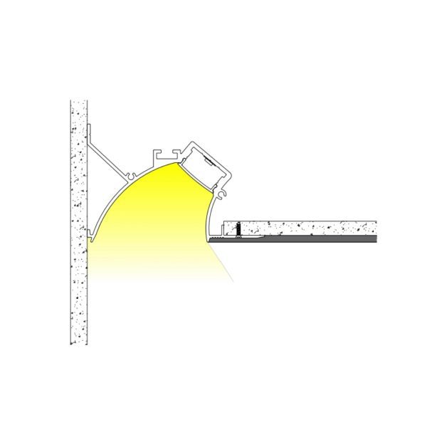 85.5×57mm Wide Wall Washer Profile | AL074 - Image 3