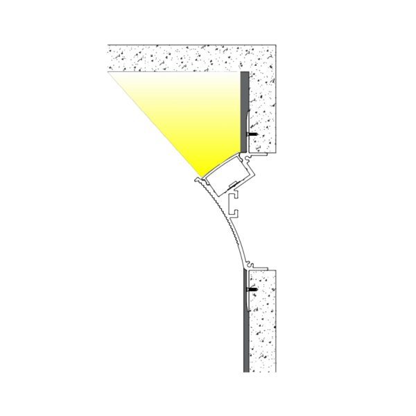 96×35mm Recessed Wall Washer Profile | AL075 - Image 3