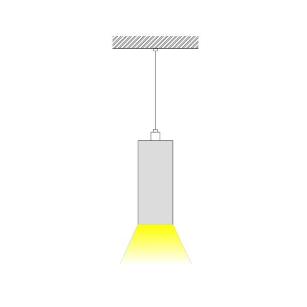 24×75mm Dual-Glow Pendant Profile | AL106 - Image 3