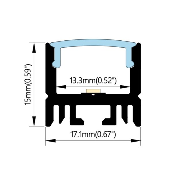 17×15mm Thermal Surface Profile | AL108 - Image 2