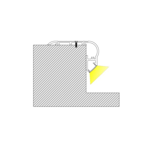 80×50mm Heavy-Duty Stair Track | AL129 - Image 3