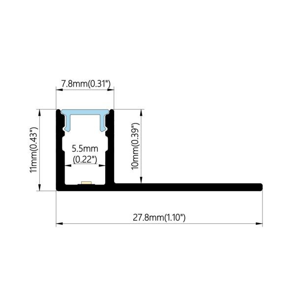 28×11mm Seamless Tile Channel | AL135 - Image 2