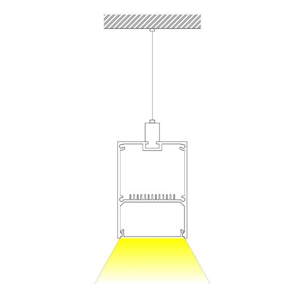 50×70mm Driver-Integrated Pendant Profile | AL031 - Image 3