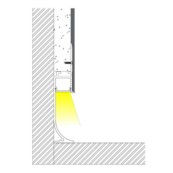 70×14mm Alu LED Skirting Profile | AL162 - Image 3