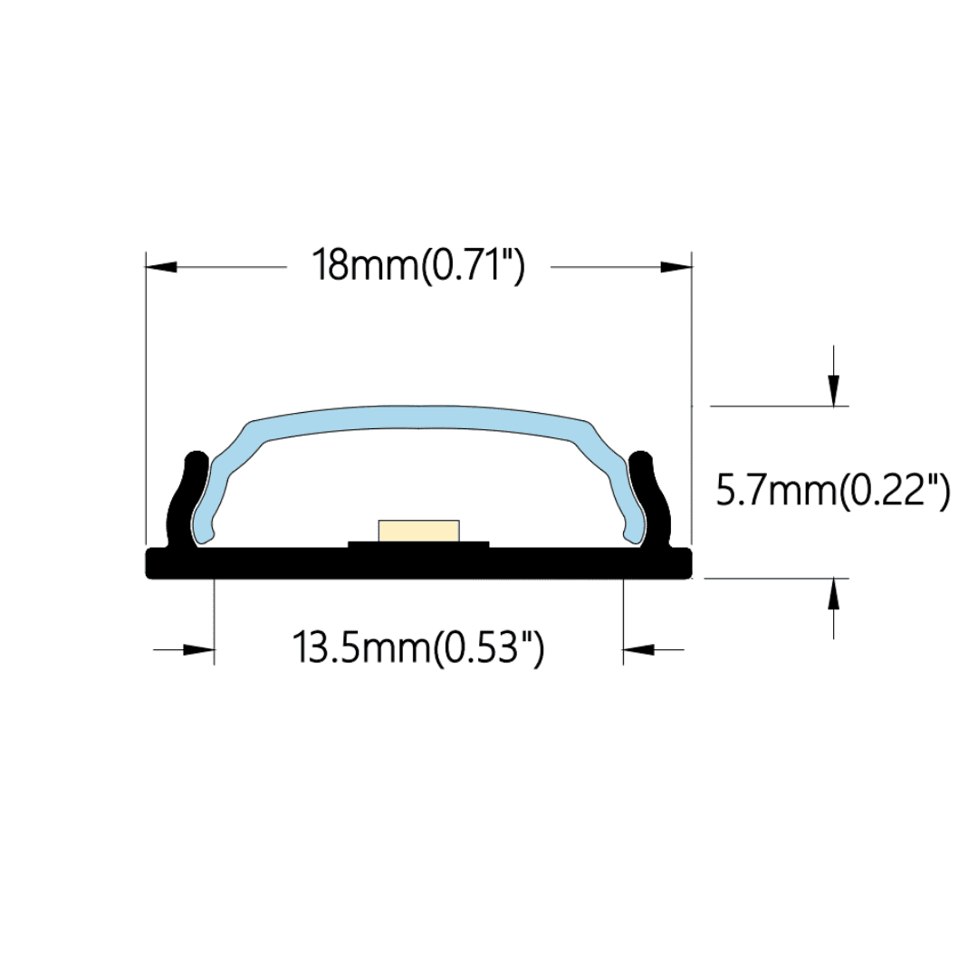 18×5mm Bendable Surface Profile | AL055 - Image 2